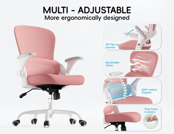 68882d6e38b1841a0dcc974fd7b845f376c6926c8551631843144.jpg TRALT Beige Gaming Chair - Ergonomic Office Chair with Back Support, Home Office Desk Chairs, Computer Chair, 330lbs Wide Seat Big and Tall Office Chair for Professionals (White Black)