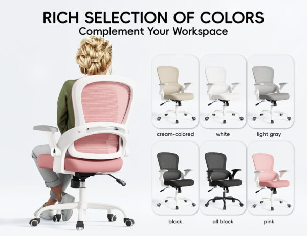 68882d6fee81090515c1766e6bc5299dc64b22169cc8c60fbe772.jpg TRALT Beige Gaming Chair - Ergonomic Office Chair with Back Support, Home Office Desk Chairs, Computer Chair, 330lbs Wide Seat Big and Tall Office Chair for Professionals (White Black)