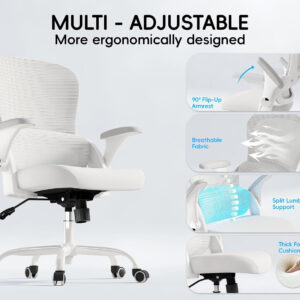 68882d7cb5c4cb85705f7d477723b8dc89a7bd26a28753d8fcb0d.jpg TRALT Beige Gaming Chair - Ergonomic Office Chair with Back Support, Home Office Desk Chairs, Computer Chair, 330lbs Wide Seat Big and Tall Office Chair for Professionals (White Black)