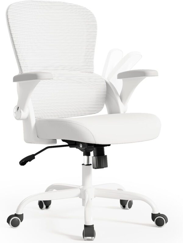 68882d83a241f5baf2493bd1f3527530b60450d59146eff164980.jpg TRALT Beige Gaming Chair - Ergonomic Office Chair with Back Support, Home Office Desk Chairs, Computer Chair, 330lbs Wide Seat Big and Tall Office Chair for Professionals (White Black)