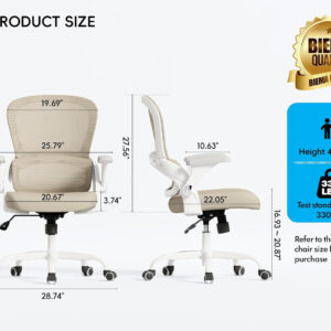 68882d88dc3f51556dc8b1b61fb122d9406be7aec945113f7652c.jpg TRALT Beige Gaming Chair - Ergonomic Office Chair with Back Support, Home Office Desk Chairs, Computer Chair, 330lbs Wide Seat Big and Tall Office Chair for Professionals (White Black)
