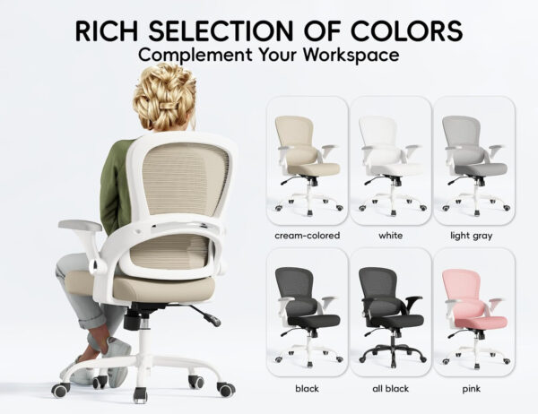 68882d9550a38120f56c49c36316845c5a1fbad70771ea961d0d1.jpg TRALT Beige Gaming Chair - Ergonomic Office Chair with Back Support, Home Office Desk Chairs, Computer Chair, 330lbs Wide Seat Big and Tall Office Chair for Professionals (White Black)