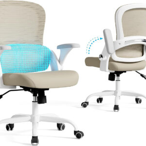 68882d981e2bffed00703cb94665208f7144662952ae16c87fbb4.jpg TRALT Beige Gaming Chair - Ergonomic Office Chair with Back Support, Home Office Desk Chairs, Computer Chair, 330lbs Wide Seat Big and Tall Office Chair for Professionals (White Black)