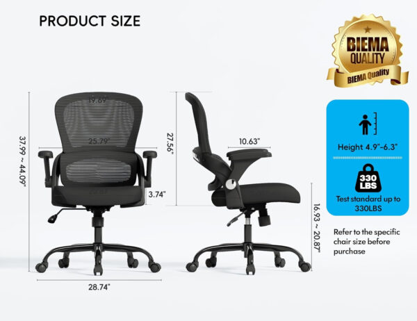 68882d9ed2f7c3dd2083baf2bb3c7d390c287a3ef068ed6936463.jpg TRALT Beige Gaming Chair - Ergonomic Office Chair with Back Support, Home Office Desk Chairs, Computer Chair, 330lbs Wide Seat Big and Tall Office Chair for Professionals (White Black)