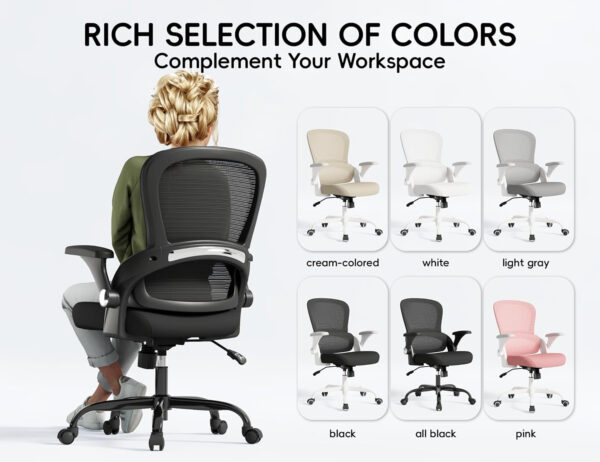 68882dacdf219a3b5cfbb13f18b9d107ec11372a9fc7921f3cf4e.jpg TRALT Beige Gaming Chair - Ergonomic Office Chair with Back Support, Home Office Desk Chairs, Computer Chair, 330lbs Wide Seat Big and Tall Office Chair for Professionals (White Black)