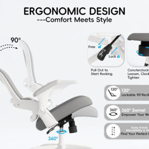 68882dce74e7bb1d331acab3085728e003e4a9a8fca0e551f0143.jpg TRALT Beige Gaming Chair - Ergonomic Office Chair with Back Support, Home Office Desk Chairs, Computer Chair, 330lbs Wide Seat Big and Tall Office Chair for Professionals (White Black)