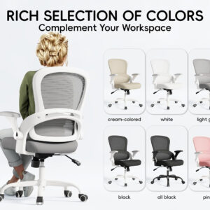 68882dd0df2cb4af6dc22370f6e12de8d3981871c56571ba1ea53.jpg TRALT Beige Gaming Chair - Ergonomic Office Chair with Back Support, Home Office Desk Chairs, Computer Chair, 330lbs Wide Seat Big and Tall Office Chair for Professionals (White Black)