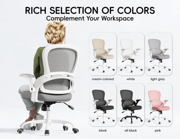 68882dd0df2cb4af6dc22370f6e12de8d3981871c56571ba1ea53.jpg TRALT Beige Gaming Chair - Ergonomic Office Chair with Back Support, Home Office Desk Chairs, Computer Chair, 330lbs Wide Seat Big and Tall Office Chair for Professionals (White Black)