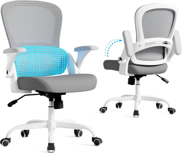 68882dd308809ec34d49230cb2c299f5ad8f108f9f4e393a52ab1.jpg TRALT Beige Gaming Chair - Ergonomic Office Chair with Back Support, Home Office Desk Chairs, Computer Chair, 330lbs Wide Seat Big and Tall Office Chair for Professionals (White Black)