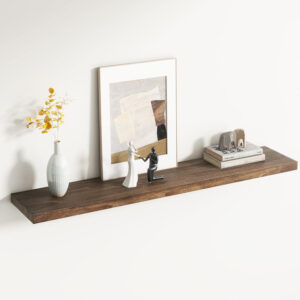 Rustic Elm Wood Floating Shelves for Wall, Live Edge 24"W x 9.2"D x 1.4"H, Set of 2 with Invisible Bracket, Wall Mounted Storage Shelves for Living Room Bedroom Kitchen Bathroom Decor, Natural Finish