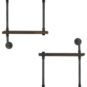 Industrial Pipe Shelving Wall Mounted, Rustic Floating Shelves Wall Shelf Unit Bookshelf Hanging Wall Shelves,Farmhouse Kitchen Bar Shelving