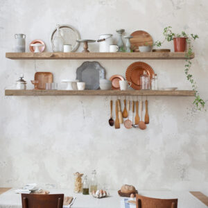 Floating Shelves | 8" Deep Rustic Reclaimed Barnwood Wall Hanging Shelves with Invisible Heavy-Duty Metal Bracket | Wall Mounted | Farmhouse Style | 36 inches, 2 PCs, Distressed Natural