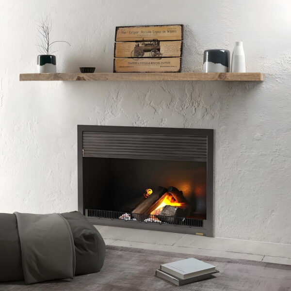 Floating Shelves | 8" Deep Rustic Reclaimed Barnwood Wall Hanging Shelves with Invisible Heavy-Duty Metal Bracket | Wall Mounted | Farmhouse Style | 36 inches, 2 PCs, Distressed Natural