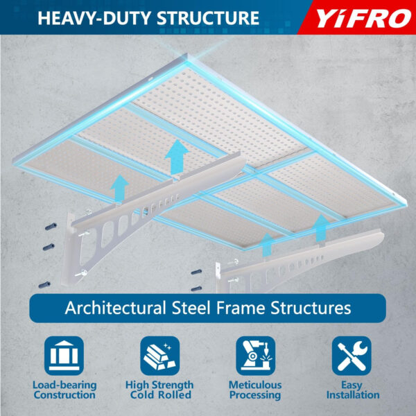 4-Pack 2x3ft Heavy Duty Garage Wall Shelving, 1000 lbs Load Capacity, Garage Shelving Wall Mounted, Garage Storage Rack with Hooks, Black