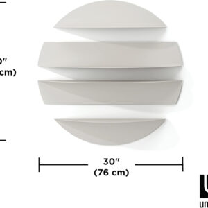 Umbra Solis Sturdy Decorative Metal Floating Bookshelf, Black