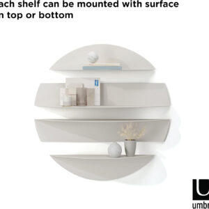 Umbra Solis Sturdy Decorative Metal Floating Bookshelf, Black