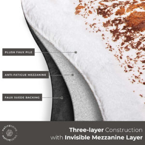 NativeSkins Faux Cowhide Rug – Original Brown (Oversized) | 6'3" x 8'2" | Triple-Layer Support | Ultra-Soft Pile | Hand-Cut, Faux Suede No-Slip Backing | Western Rug | Cow Hide Animal Print