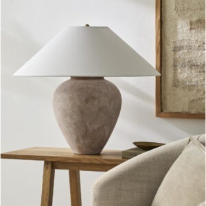 68884dd1be713ea4152405f923d17dfc34fa7e7e713ad27b7e711.jpg Livabliss x Galey Alix Camden Ford Traditional Table Lamp, 22" H x 25" W x 25" D, Taupe