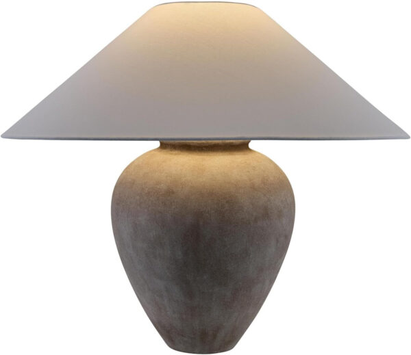 68884ddeca6b335ce1595349d607376c64679cf8e1e42407c10e6.jpg Livabliss x Galey Alix Camden Ford Traditional Table Lamp, 22" H x 25" W x 25" D, Taupe