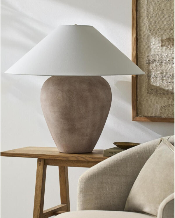 68884de963b5bcdba9dd2d17b0f99c158a983f1a583c2b75c0e1f.jpg Livabliss x Galey Alix Camden Ford Traditional Table Lamp, 22" H x 25" W x 25" D, Taupe