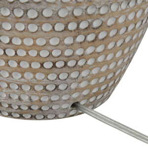 Regency Hill Glenn Rustic Southwestern Style Pot Table Lamps 27" Tall Set of 2 Dappled Sandy Beige Oatmeal Fabric Drum Shades for Living Room Bedroom House Bedside Nightstand Home Office