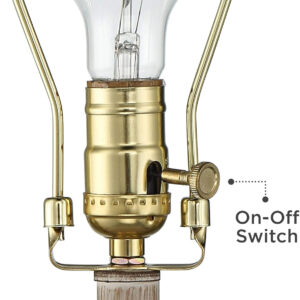 Regency Hill Glenn Rustic Southwestern Style Pot Table Lamps 27" Tall Set of 2 Dappled Sandy Beige Oatmeal Fabric Drum Shades for Living Room Bedroom House Bedside Nightstand Home Office