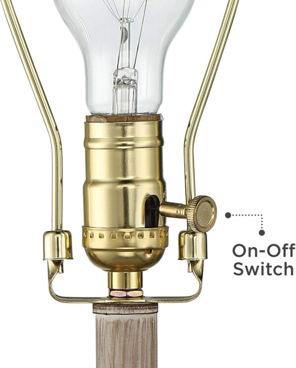 Regency Hill Glenn Rustic Southwestern Style Pot Table Lamps 27" Tall Set of 2 Dappled Sandy Beige Oatmeal Fabric Drum Shades for Living Room Bedroom House Bedside Nightstand Home Office