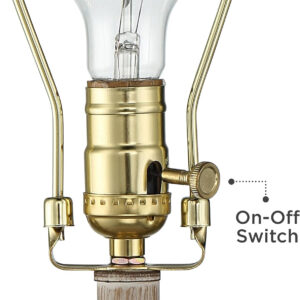 Regency Hill Glenn Rustic Southwestern Style Pot Table Lamps 27" Tall Set of 2 Dappled Sandy Beige Oatmeal Fabric Drum Shades for Living Room Bedroom House Bedside Nightstand Home Office