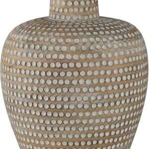 Regency Hill Glenn Rustic Southwestern Style Pot Table Lamps 27" Tall Set of 2 Dappled Sandy Beige Oatmeal Fabric Drum Shades for Living Room Bedroom House Bedside Nightstand Home Office