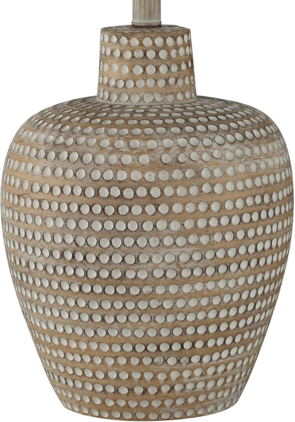 Regency Hill Glenn Rustic Southwestern Style Pot Table Lamps 27" Tall Set of 2 Dappled Sandy Beige Oatmeal Fabric Drum Shades for Living Room Bedroom House Bedside Nightstand Home Office