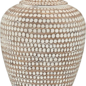 Regency Hill Alese 23 1/2" High Textured Dot Jug Small Farmhouse Rustic Coastal Accent Table Lamps Set of 2 Beige Light Earth Finish Single Oatmeal Shade Living Room Bedroom Bedside Nightstand House