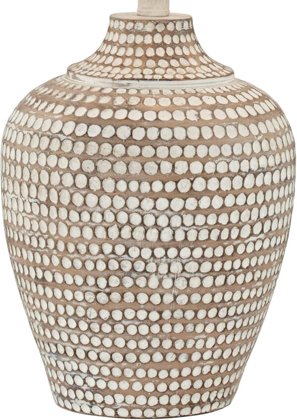 Regency Hill Alese 23 1/2" High Textured Dot Jug Small Farmhouse Rustic Coastal Accent Table Lamps Set of 2 Beige Light Earth Finish Single Oatmeal Shade Living Room Bedroom Bedside Nightstand House