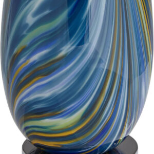 68884eb9b07334e574b64274e75a7c72f4f8a3a525b7cf8105a38.jpg Possini Euro Design Pablo 27" Tall Modern Coastal Table Lamps Set of 2 Blue Art Glass White Shade Living Room Bedroom Bedside Nightstand House Office Home Kitchen Entryway Console (Colors May Vary)