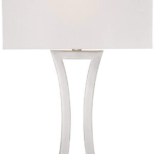 360 Lighting Roxie Modern Table Lamps 31" Tall Set of 2 with Dimmers Brushed Nickel Off White Fabric Rectangular Shade for Bedroom Living Room House Bedside Nightstand Home Office Entryway