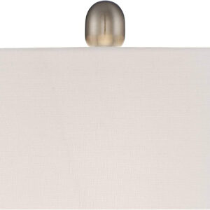 360 Lighting Roxie Modern Table Lamps 31" Tall Set of 2 with Dimmers Brushed Nickel Off White Fabric Rectangular Shade for Bedroom Living Room House Bedside Nightstand Home Office Entryway