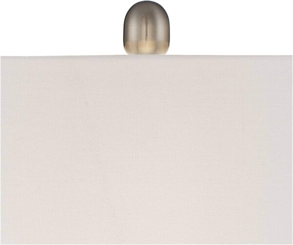 360 Lighting Roxie Modern Table Lamps 31" Tall Set of 2 with Dimmers Brushed Nickel Off White Fabric Rectangular Shade for Bedroom Living Room House Bedside Nightstand Home Office Entryway