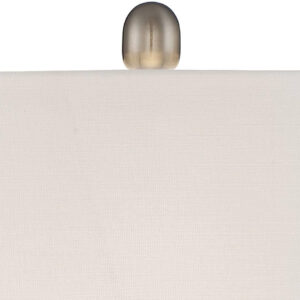 360 Lighting Roxie Modern Table Lamps 31" Tall Set of 2 with Dimmers Brushed Nickel Off White Fabric Rectangular Shade for Bedroom Living Room House Bedside Nightstand Home Office Entryway