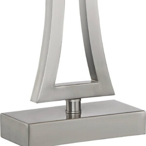 360 Lighting Roxie Modern Table Lamps 31" Tall Set of 2 with Dimmers Brushed Nickel Off White Fabric Rectangular Shade for Bedroom Living Room House Bedside Nightstand Home Office Entryway