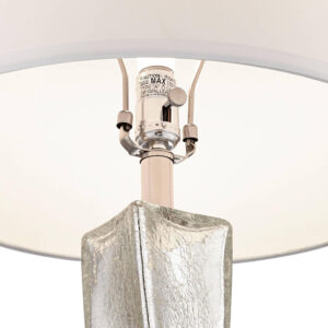 68884f51438f099ef44537a6d5271c8e525f045c87464d5872e73.jpg Possini Euro Design Oirin 32 1/4" Tall Large Modern Luxe End Table Lamps Set of 2 Crackle Silver Finish Mercury Glass White Shade Living Room Bedroom Bedside Nightstand House Office Home Reading