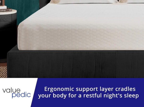 688851a6e9aefe854cf75dbd49e70ced7c63f7f18a8ef73248129.jpg Full Size 8-Inch Gel Memory Foam Mattress, Comfortable with Pressure Relieving Ergonomic Support, Breathable Soft Fabric Cover, Fiberglass Free, Mattress in a Box