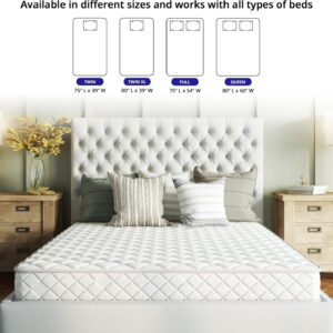 688851b8d68b91568381e4e637329c05f1d66168eceb26c39ffce.jpg Full Size 8-Inch Gel Memory Foam Mattress, Comfortable with Pressure Relieving Ergonomic Support, Breathable Soft Fabric Cover, Fiberglass Free, Mattress in a Box