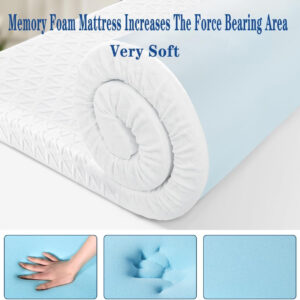 688851d466e74ceaf06487d92205606f89c8944d1c7f32b07a0f3.jpg 3 Inch Memory Foam Mattress Topper with Removable Soft Cover, Cooling Mattress Topper with Ventilated Design Comfort Body Support and Pressure Relief (60x80inch, Queen)