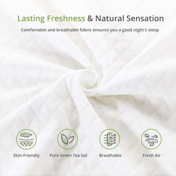 68885338065b07e5c13ef03dbc8e17e75a9d70ace252d21740cef.jpg 8 Inch Twin Mattress, Memory Foam Mattress with Cooling Green Tea Gel, Relieve Pressure with Medium Firm Support, CertiPUR-US Certified, 75''L x 38''W, White