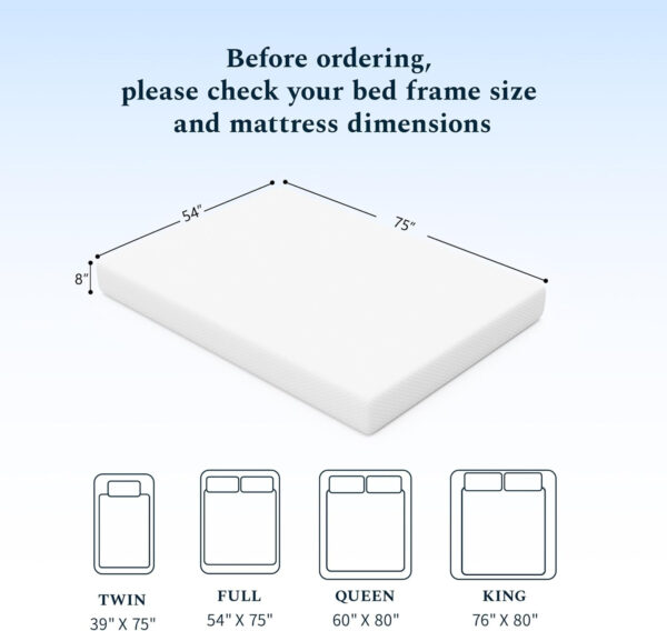 68885399974e06ff9c075d2651b3cd0626cf3726786f401495ab9.jpg Full Mattress, 6 Inch Gel Memory Foam Mattress in a Box, Fiberglass Free Full Size Mattresses for Pressure & Pain Relief, Soft and Comfortable