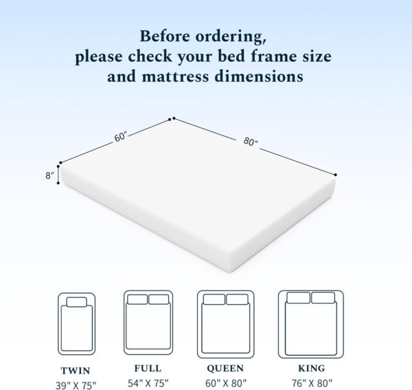 688853a466105b6fcd9f9731f58b3af01bd685521353c48751848.jpg Full Mattress, 6 Inch Gel Memory Foam Mattress in a Box, Fiberglass Free Full Size Mattresses for Pressure & Pain Relief, Soft and Comfortable