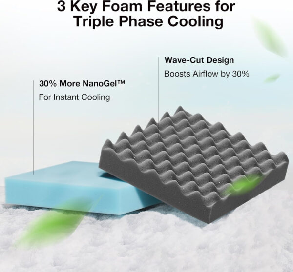 Novilla Full Size Mattress, 5 Inch Mattress Full Size Memory Foam with Gel-Infused & Airflow Wave-Cut Foam for Cool Touch & Pressure Relieving Mattresses in a Box CertiPUR-US Certified