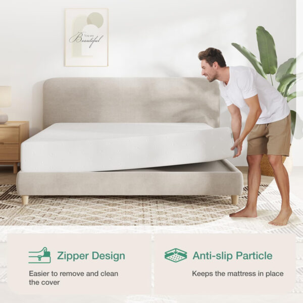 Novilla Full Size Mattress, 5 Inch Mattress Full Size Memory Foam with Gel-Infused & Airflow Wave-Cut Foam for Cool Touch & Pressure Relieving Mattresses in a Box CertiPUR-US Certified