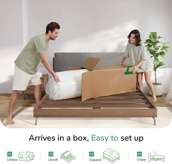 Novilla Full Size Mattress, 5 Inch Mattress Full Size Memory Foam with Gel-Infused & Airflow Wave-Cut Foam for Cool Touch & Pressure Relieving Mattresses in a Box CertiPUR-US Certified