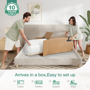 Novilla Full Size Mattress, 5 Inch Mattress Full Size Memory Foam with Gel-Infused & Airflow Wave-Cut Foam for Cool Touch & Pressure Relieving Mattresses in a Box CertiPUR-US Certified