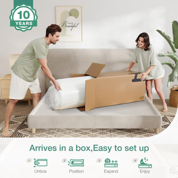 Novilla Full Size Mattress, 5 Inch Mattress Full Size Memory Foam with Gel-Infused & Airflow Wave-Cut Foam for Cool Touch & Pressure Relieving Mattresses in a Box CertiPUR-US Certified